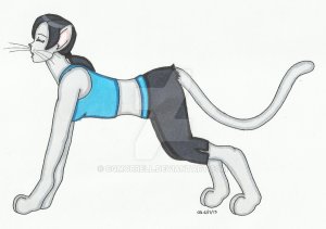 cat stretch pose by cqmorrell-d69eiel