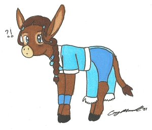 chibi katara donkey by cqmorrell-d4946a1
