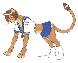 schoolgirl lioness tf by cqmorrell-d37nxpc