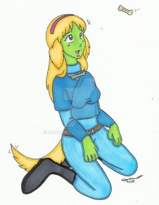 solar adventure alien girl  collared by cqmorrell-d8fanpi