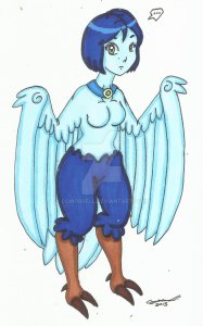 commission  mona harpy by cqmorrell