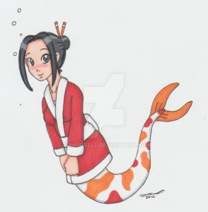 koi mermaid by cqmorrell