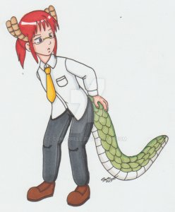 miss kobayashi s dragon tail by cqmorrell