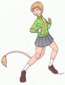 tailed  chie satonaka by cqmorrell