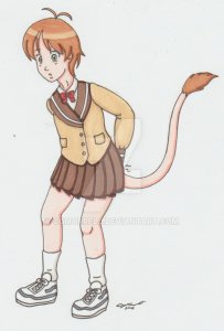 tailed  hitomi by cqmorrell