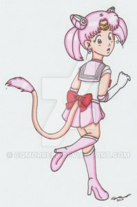 tailed  sailor chibi moon by cqmorrell