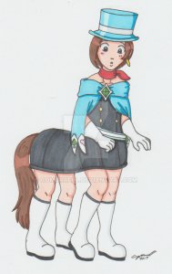 trucy wright humantaur by cqmorrell